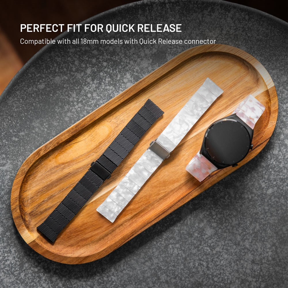 Fixed Universal Quick Release Harpiks Smartwatch Rem (18mm) - Lyserød
