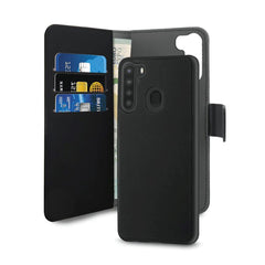 Samsung Galaxy A21 Cover Puro Wallet Detachable 2-In-1 - Sort (DEMO)