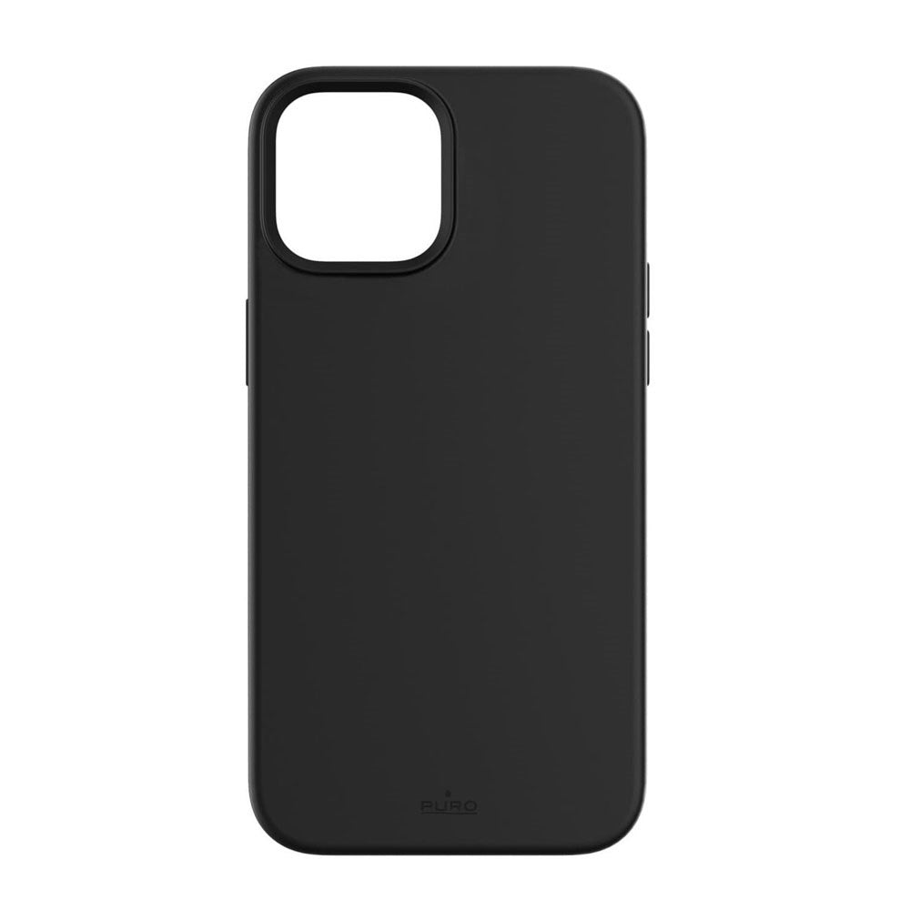 iPhone 12 / 12 Pro Puro Icon Mag Silikone Cover - MagSafe Kompatibel - Sort