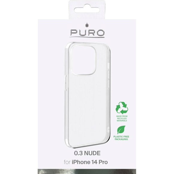 iPhone 14 Pro Puro "NUDE" Ultra Slim Cover 0.3 mm. Gennemsigtig