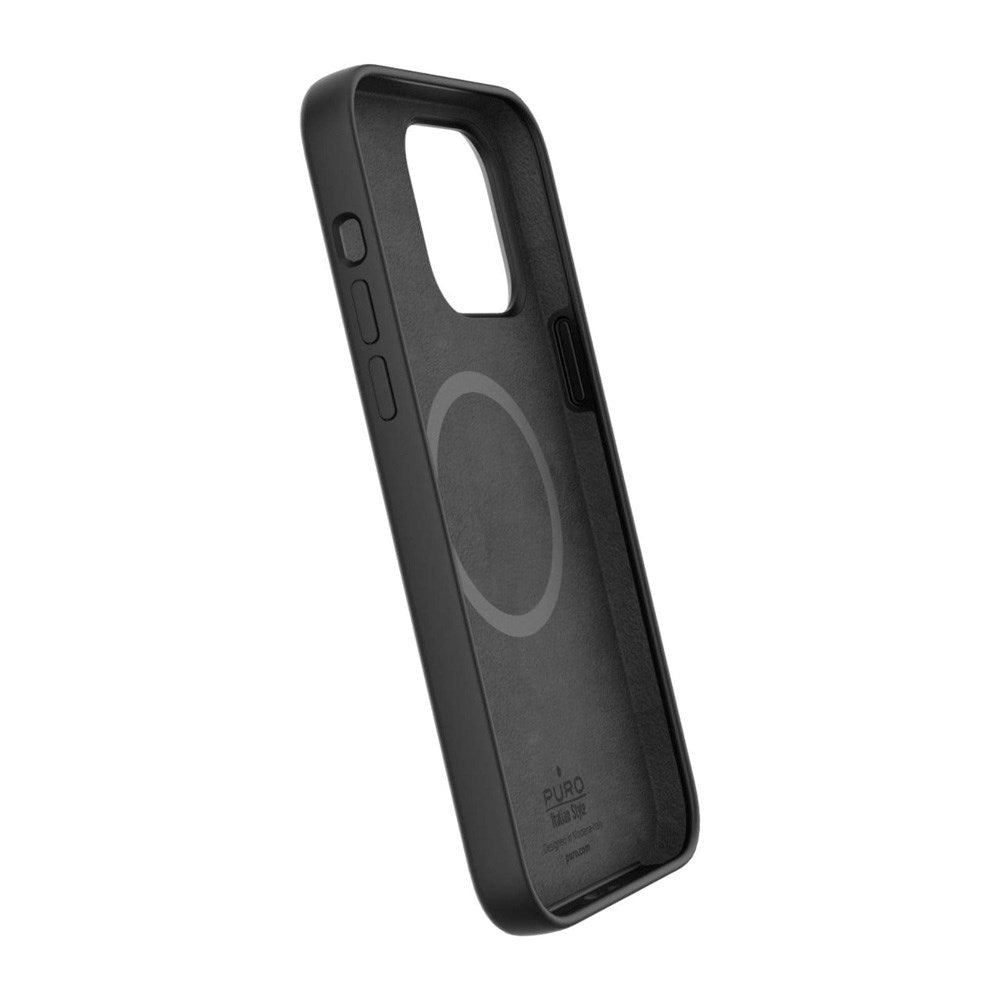iPhone 14 Pro Max PURO ICON MAG Silikone Cover - MagSafe Kompatibel - Sort