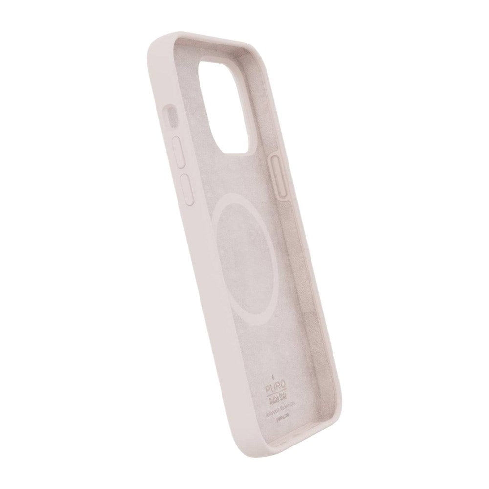 iPhone 14 Pro Max PURO ICON MAG Silikone Cover - MagSafe Kompatibel - Lyserød