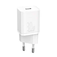 Baseus Compact 30W Vægoplader USB-C Quick Charge - Hvid