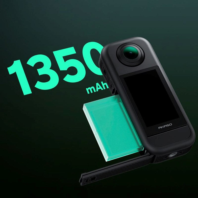 AKASO Bundle m. 360° Action Kamera 5,7K & Tilbehør - Sort