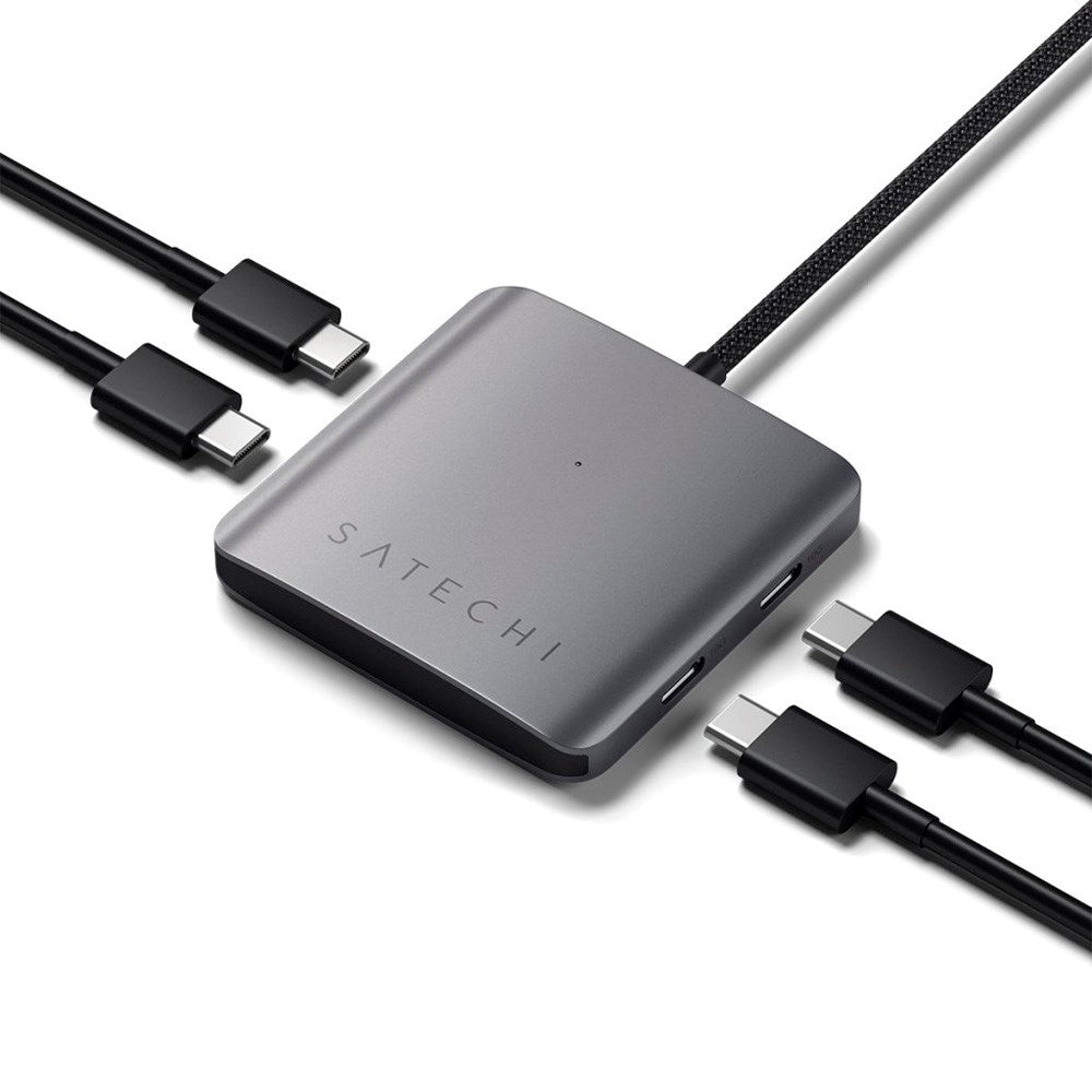 Satechi USB-C Multiport Adapter m. 4 x USB-C - Grå