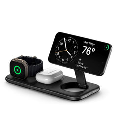 Satechi 3-i-1 Qi2 Trådløs Oplader - MagSafe Kompatibel - Sort