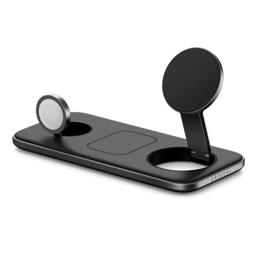 Satechi 3-i-1 Qi2 Trådløs Oplader - MagSafe Kompatibel - Sort
