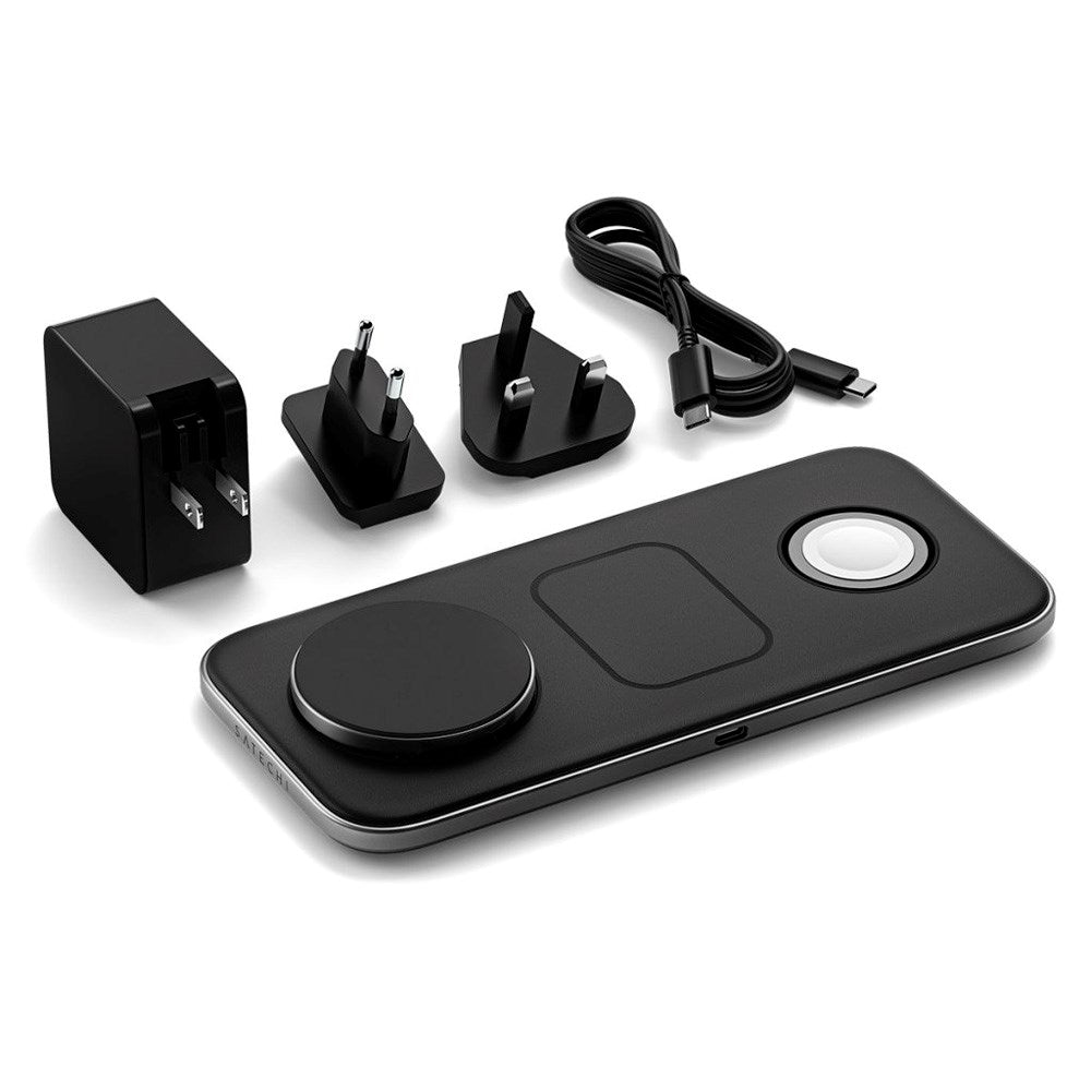 Satechi 3-i-1 Qi2 Trådløs Oplader - MagSafe Kompatibel - Sort