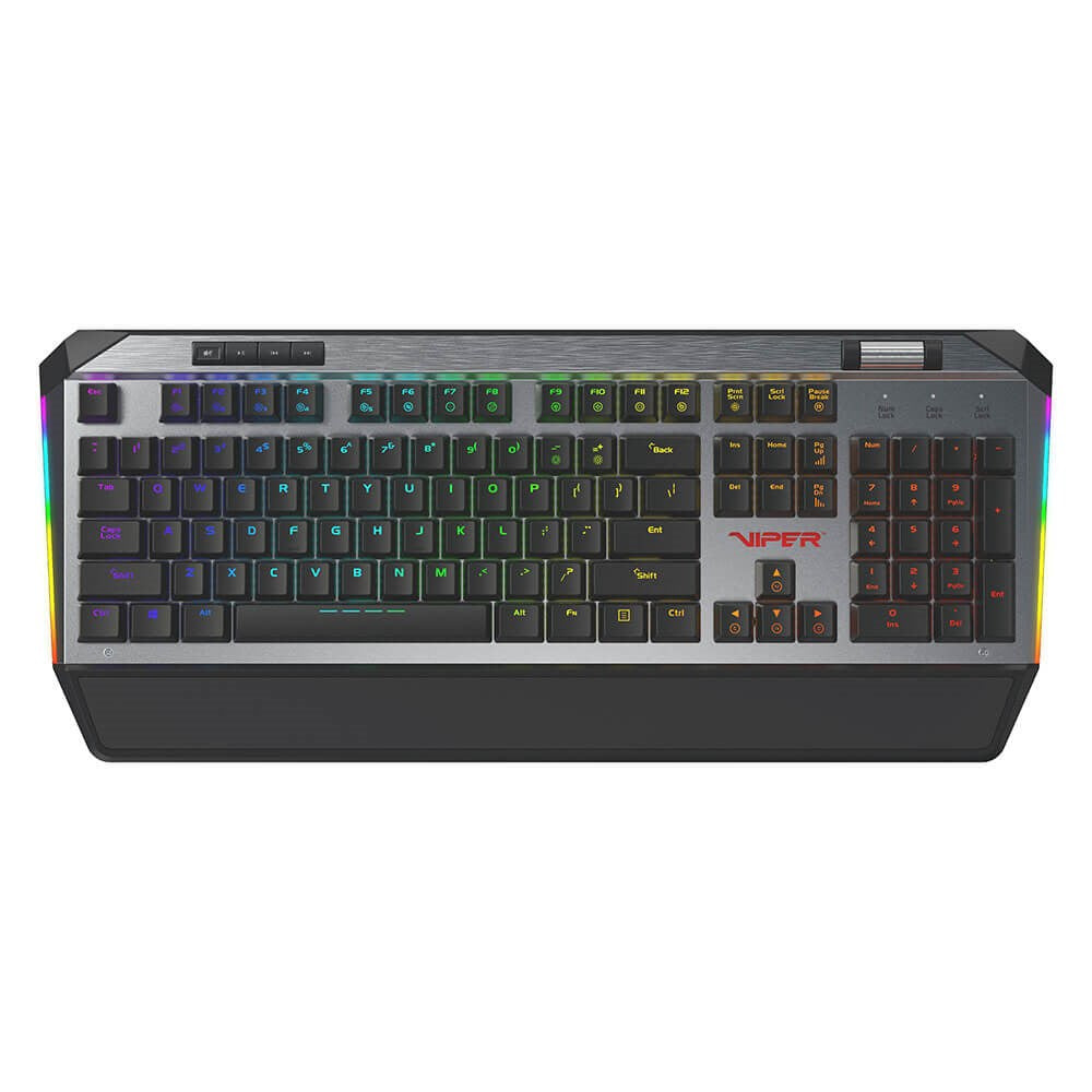Viper V765 Mekanisk Gaming Keyboard m. RGB Lys - Dansk Tastatur Layout - Sort/Grå