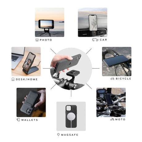 iPhone 15 Pro Peak Design Stof Cover m. SlimLink Beslag & Finger Loop - MagSafe Kompatibel - Sun