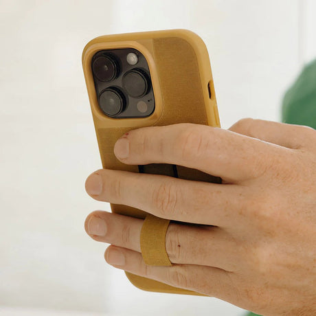 iPhone 15 Pro Peak Design Stof Cover V2 m. SlimLink Beslag & Finger Loop - MagSafe Kompatibel - Sun