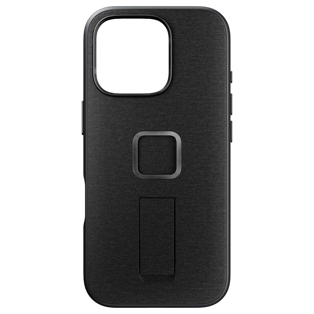 iPhone 16 Pro Peak Design Stof Cover m. SlimLink Beslag & Finger Loop - MagSafe Kompatibel - Charcoal