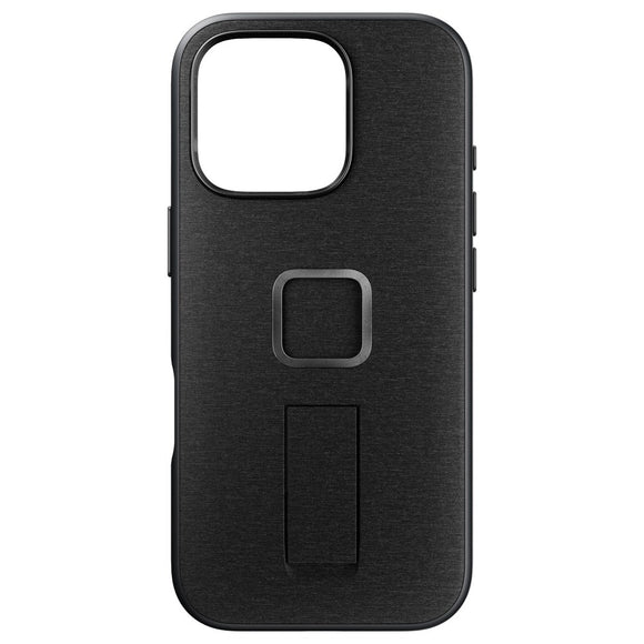 iPhone 16 Pro Peak Design Stof Cover m. SlimLink Beslag & Finger Loop - MagSafe Kompatibel - Charcoal