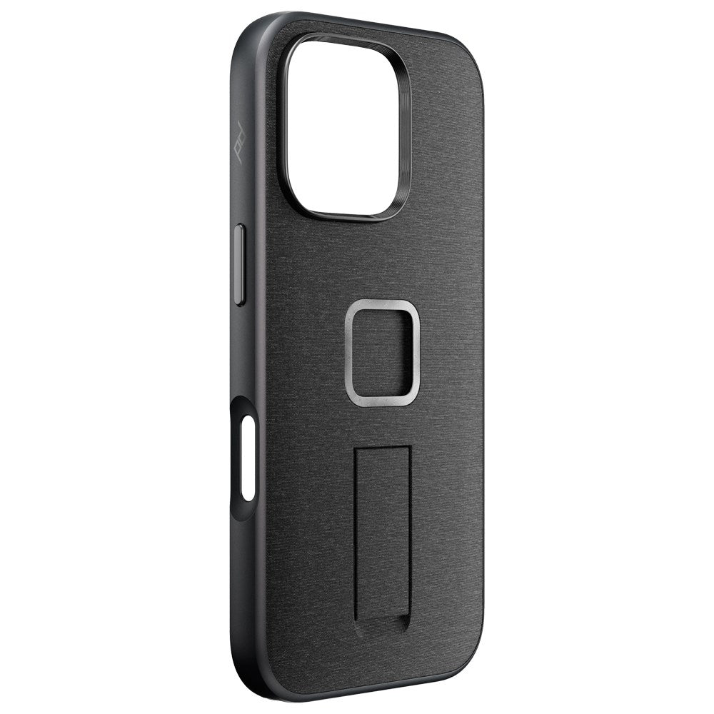 iPhone 16 Pro Peak Design Stof Cover m. SlimLink Beslag & Finger Loop - MagSafe Kompatibel - Charcoal