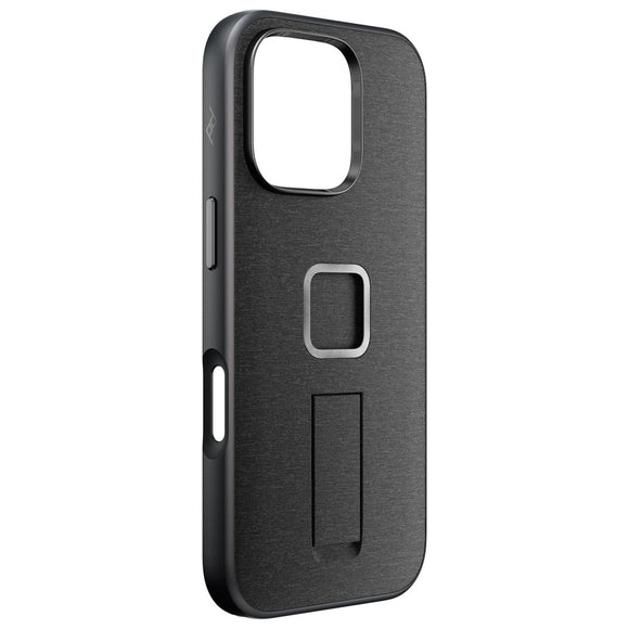 iPhone 16 Pro Peak Design Stof Cover m. SlimLink Beslag & Finger Loop - MagSafe Kompatibel - Charcoal