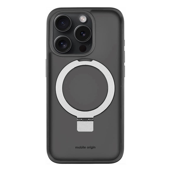 iPhone 15 Pro Mobile Origin RingMag Fleksibelt Plastik Cover - Sort / Gennemsigtig