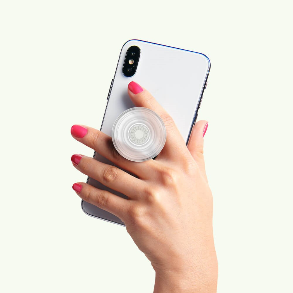 POPSOCKETS PopGrip Clear Aftageligt Greb m. Standerfunktion