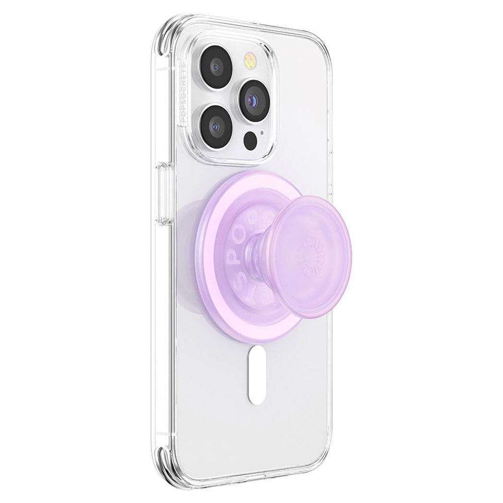 POPSOCKETS PopGrip Opalescent Clear MagSafe Aftageligt Greb m. Standerfunktion