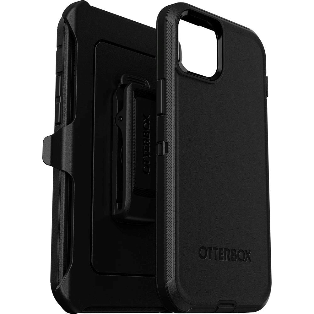 OtterBox Defender Series iPhone 15 Plus Håndværkercover m. Bælteklips Sort
