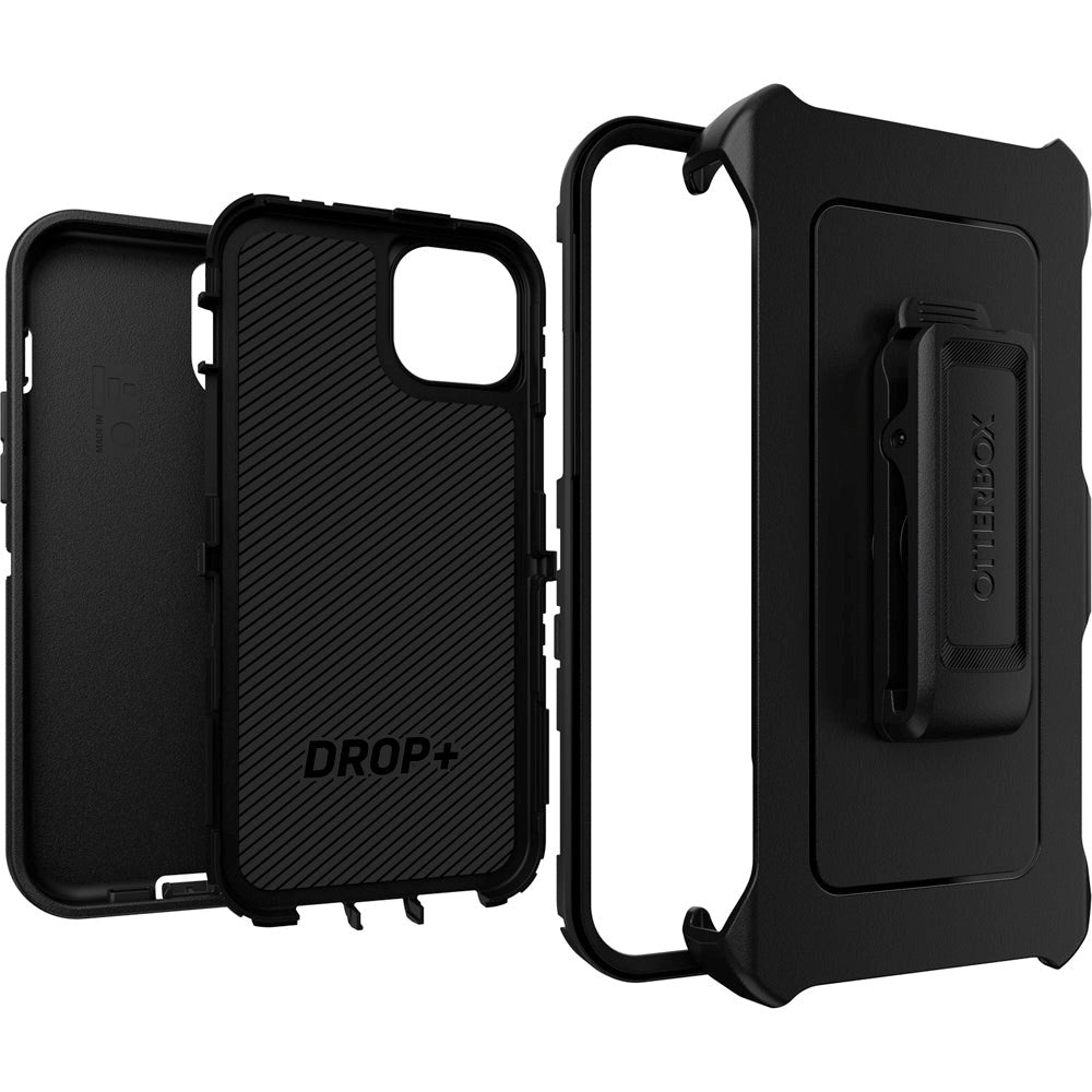 OtterBox Defender Series iPhone 15 Plus Håndværkercover m. Bælteklips Sort