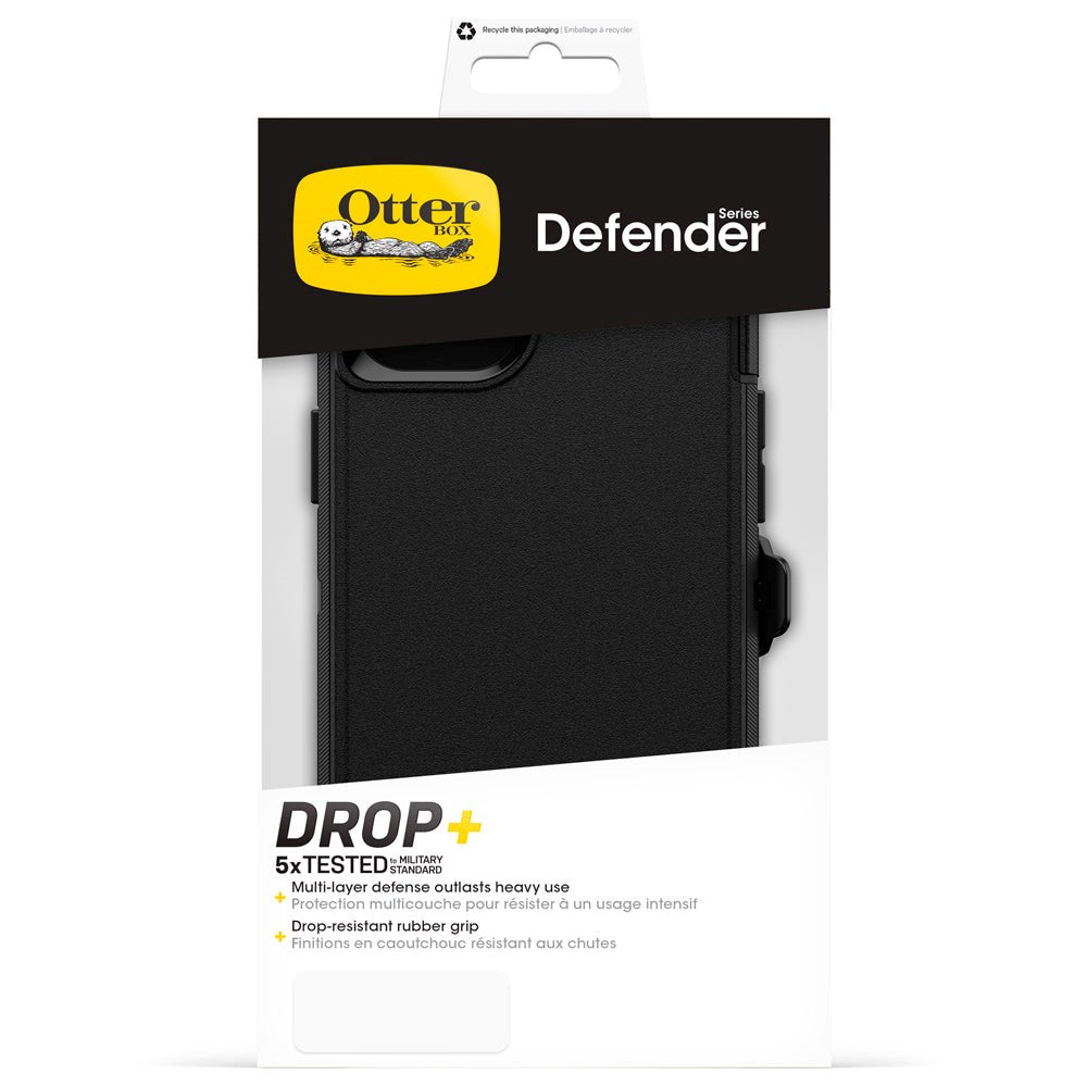 OtterBox Defender Series iPhone 15 Plus Håndværkercover m. Bælteklips Sort