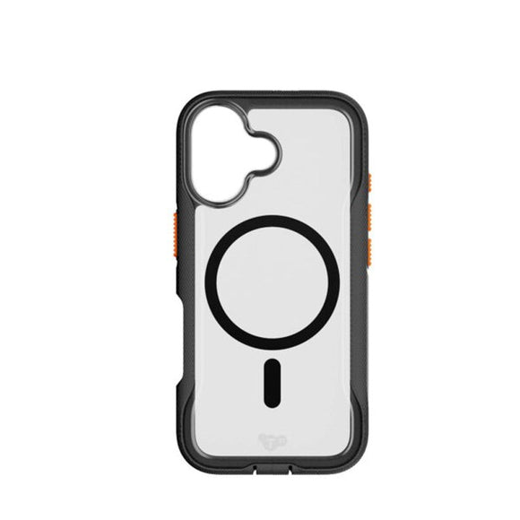iPhone 17 Tech21 EVO Pro Cover m. Strop - MagSafe Kompatibel - Gennemsigtig / Sort