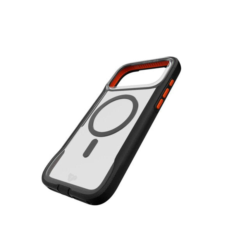iPhone 17 Pro Max Tech21 EVO Pro Cover m. Strop - MagSafe Kompatibel - Gennemsigtig / Sort