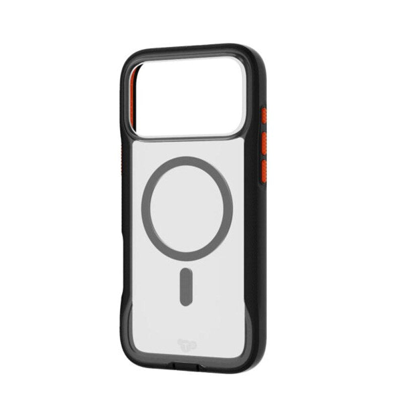 iPhone 17 Pro Max Tech21 EVO Pro Cover m. Strop - MagSafe Kompatibel - Gennemsigtig / Sort