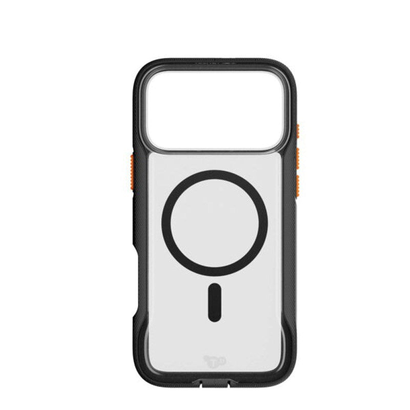 iPhone 17 Pro Max Tech21 EVO Pro Cover m. Strop - MagSafe Kompatibel - Gennemsigtig / Sort