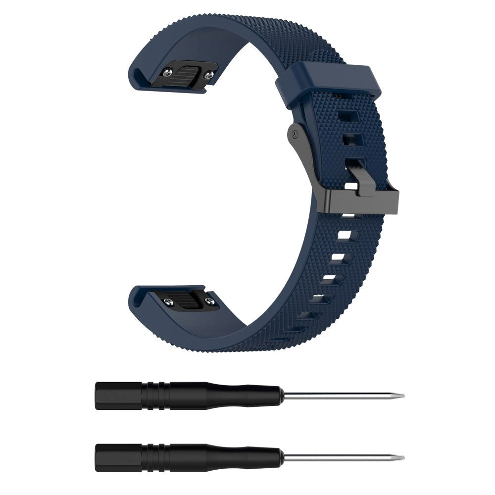Universal Garmin 20mm QuickFit Neutral Silikone Rem inkl. Skruetrækkere - Mørkeblå