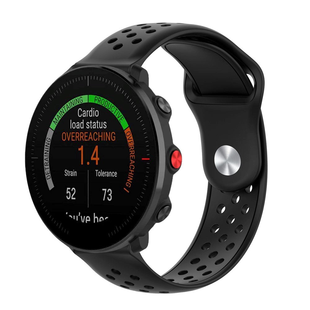Smartwatch Hullet Buckle Silikone Rem (22mm) - Sort