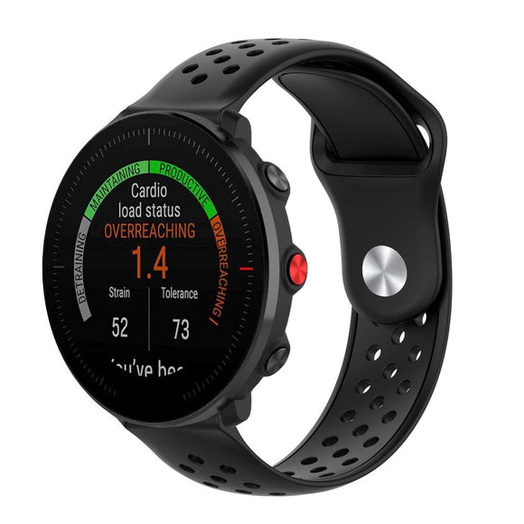 Smartwatch Hullet Buckle Silikone Rem (22mm) - Sort