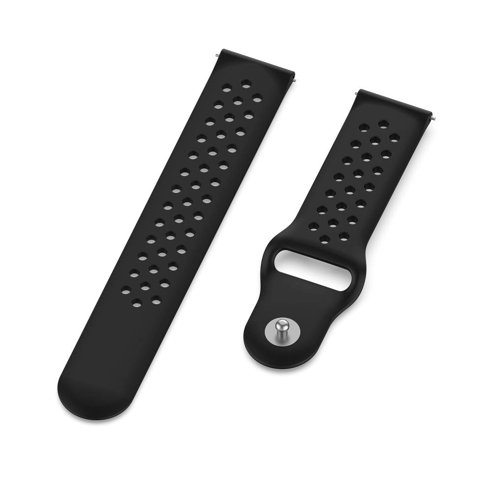 Smartwatch Hullet Buckle Silikone Rem (22mm) - Sort