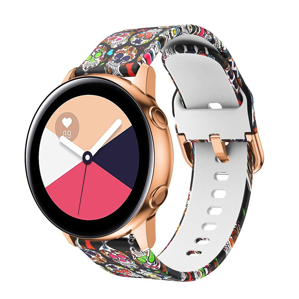 EIDERWOOD Universal (20mm) Smartwatch Silikone Rem - Dødningehoveder