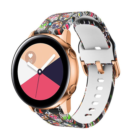 EIDERWOOD Universal (20mm) Smartwatch Silikone Rem - Dødningehoveder