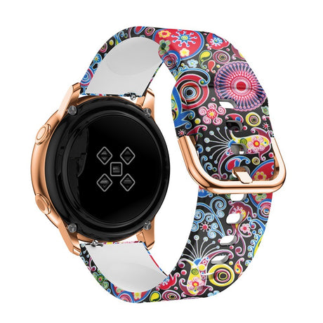 EIDERWOOD Universal (20mm) Smartwatch Silikone Rem - Paisley Blomster