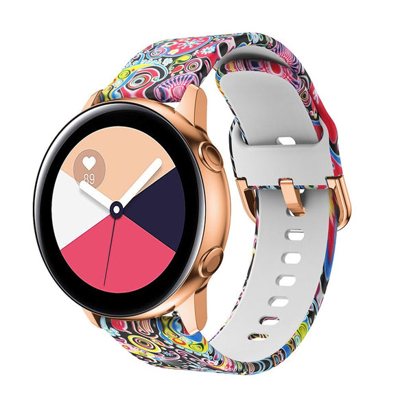EIDERWOOD Universal (20mm) Smartwatch Silikone Rem - Paisley Blomster