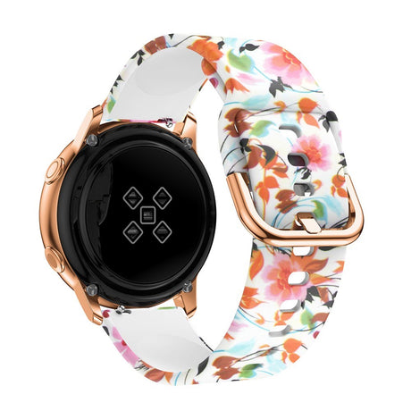 EIDERWOOD Universal (20mm) Smartwatch Silikone Rem - Farverige Blomster