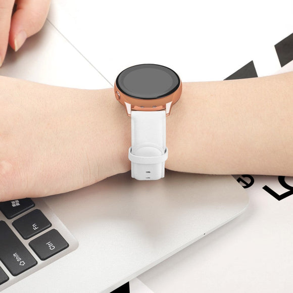 Universal Smartwatch Læder Rem (20mm) - Hvid