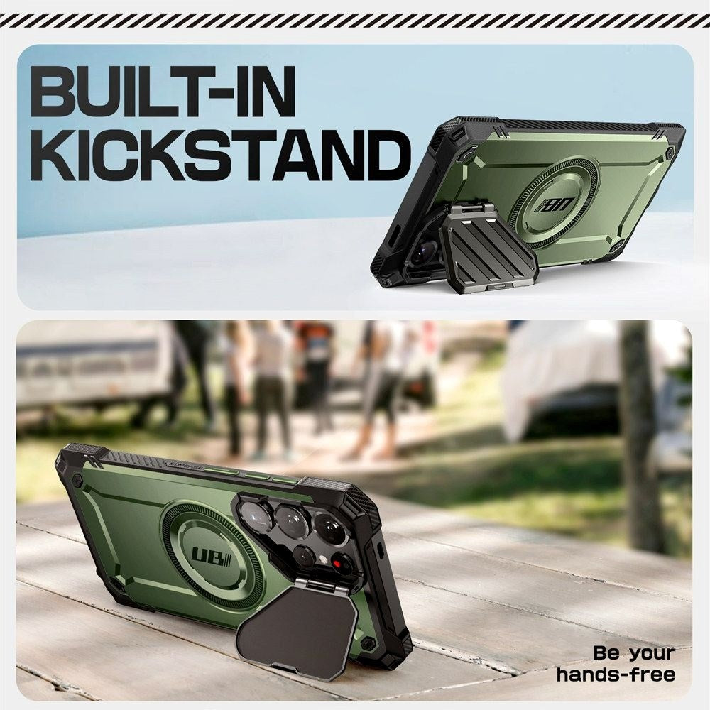 Supcase Unicorn Beetle XT Mag Samsung Galaxy S25 Ultra Cover - MagSafe Kompatibel - Grøn