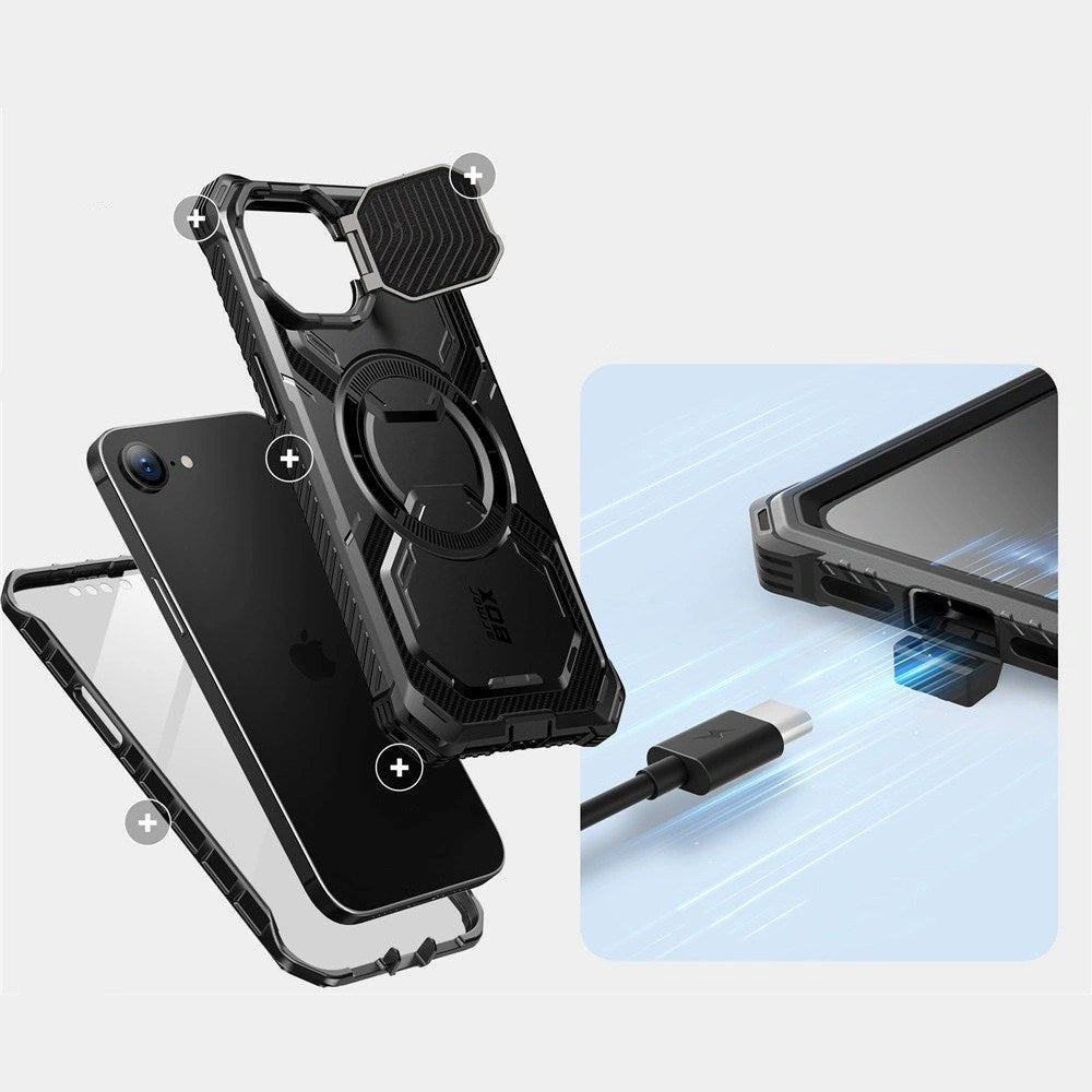 Supcase IBLSN Armorbox iPhone 17e / 16e Cover - MagSafe Kompatibel - Sort