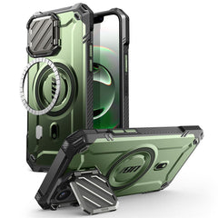 iPhone 17e / 16e / 15 / 14 / 13 Supcase UB XT Cover m. Ståfunktion - MagSafe Kompatibel - Grøn