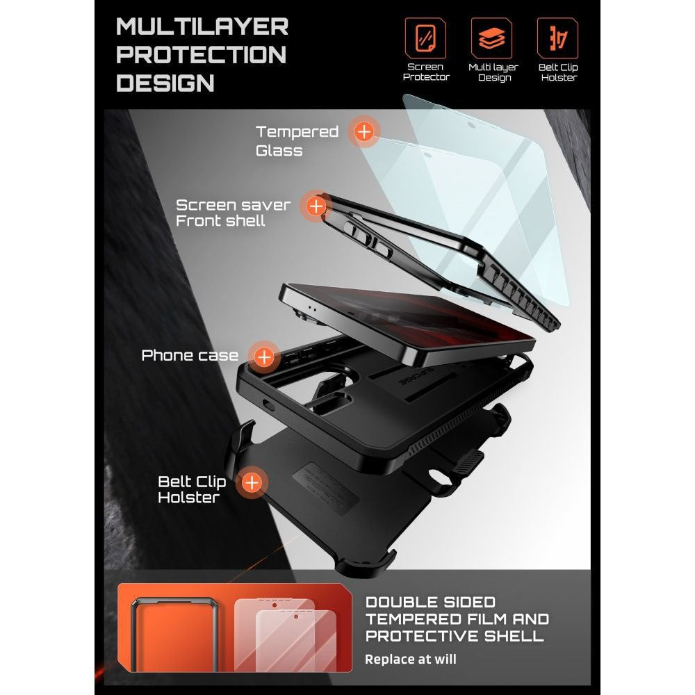 Samsung Galaxy S26 Ultra SUPCASE Unicorn Beetle Pro Cover m. 2x Hærdet Skærmbeskyttelsesglas - Sort