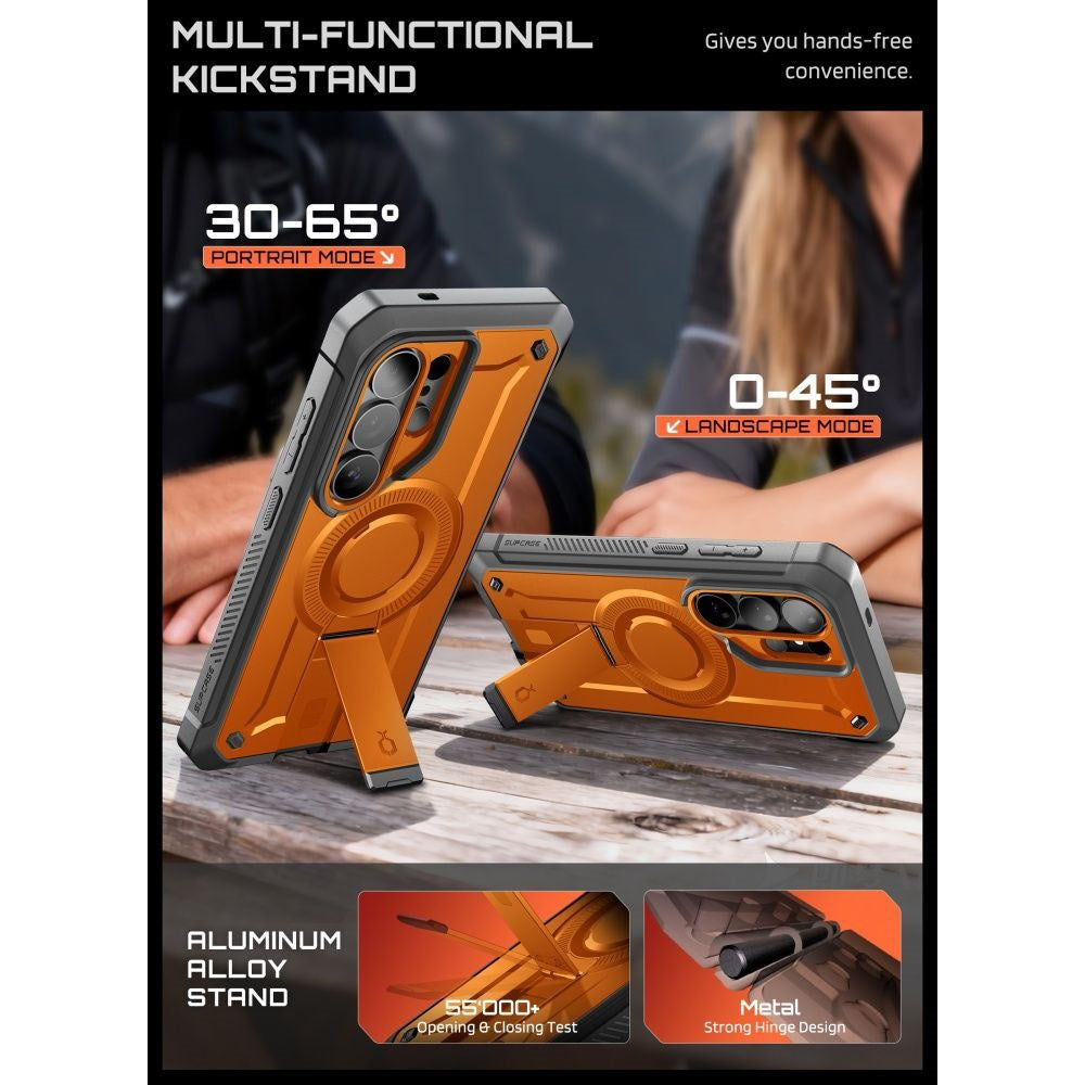 Samsung Galaxy S26 Ultra SUPCASE Unicorn Beetle Pro Mag Cover m. 2x Frontramme - MagSafe Kompatibel - Orange