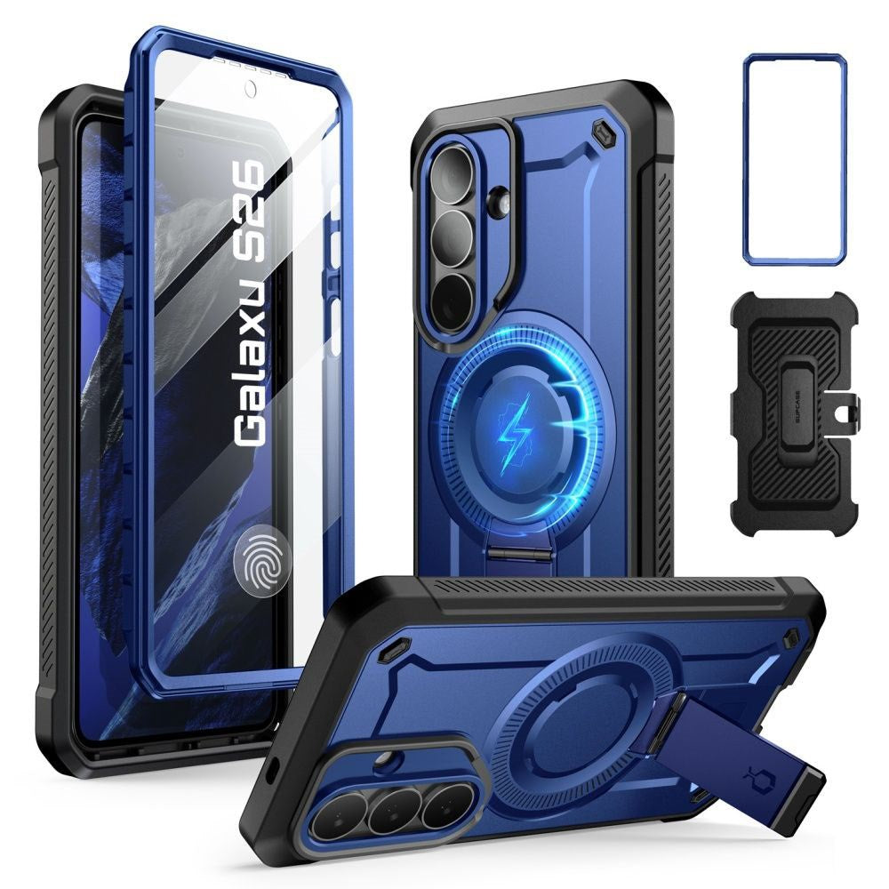 Samsung Galaxy S26 SUPCASE Unicorn Beetle Pro Mag Cover m. 2x Frontramme - MagSafe Kompatibel - Blå