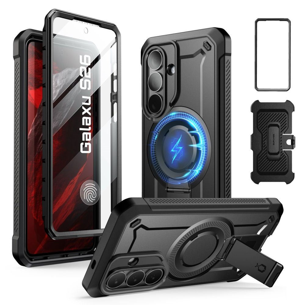Samsung Galaxy S26+ (Plus) SUPCASE Unicorn Beetle Pro Mag Cover m. 2x Frontramme - MagSafe Kompatibel - Sort