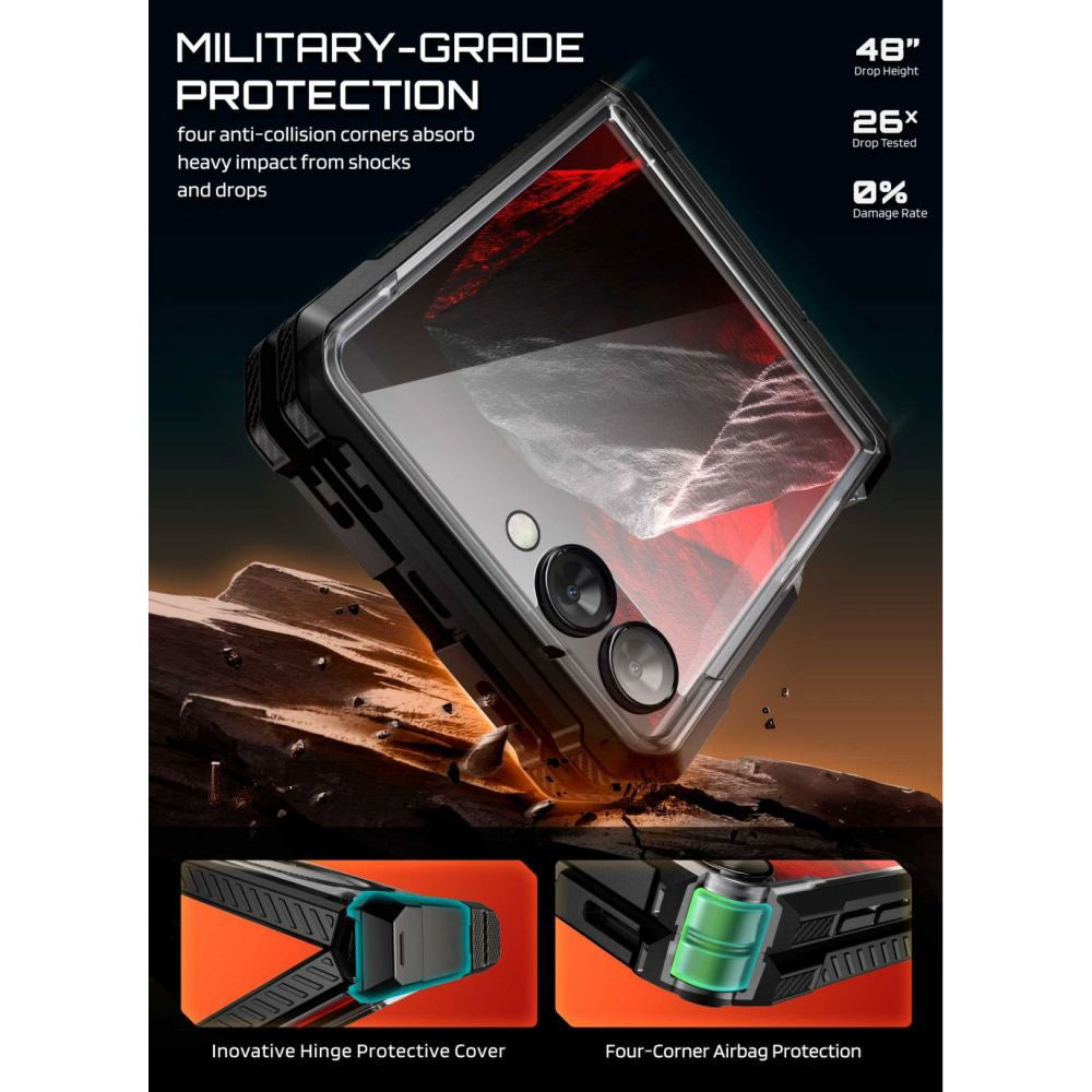 Samsung Galaxy Z Flip8 Supcase UB Grip Mag Cover - MagSafe Kompatibel - Sort