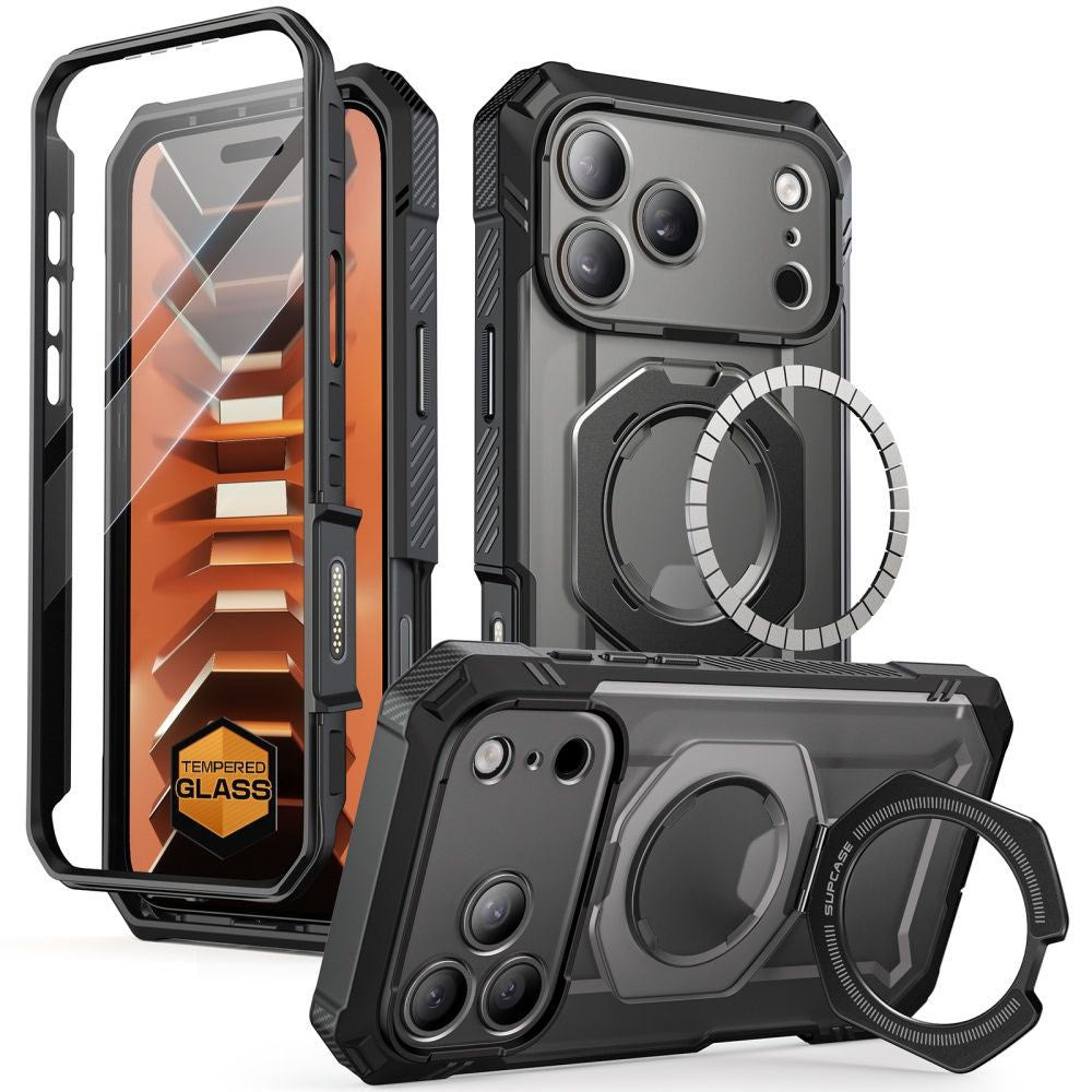 iPhone 18 Pro / 17 Pro Supcase Grip Pro Mag Cover - MagSafe Kompatibel - Sort