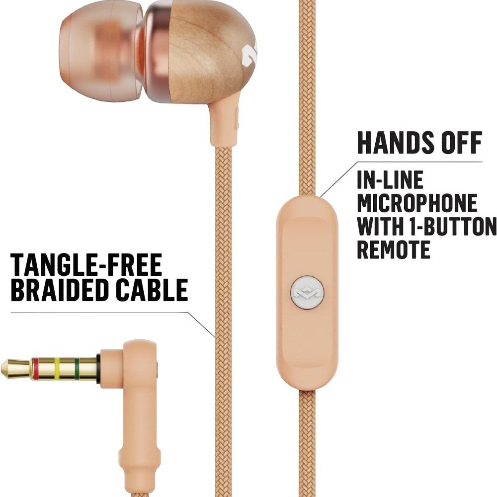 House of Marley Smile Jamaica Jackstik In-Ear Høretelefoner - Kobber