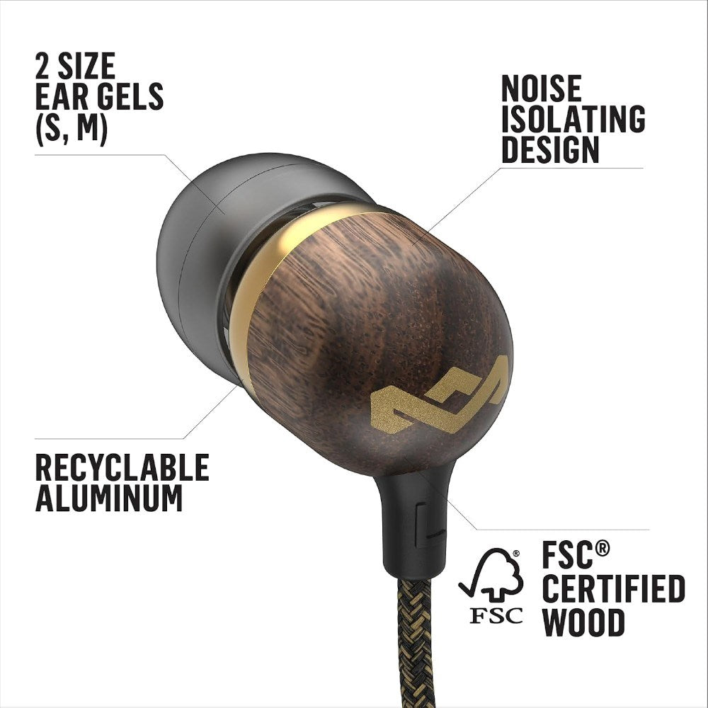 House of Marley Smile Jamaica Jackstik In-Ear Høretelefoner - Brass